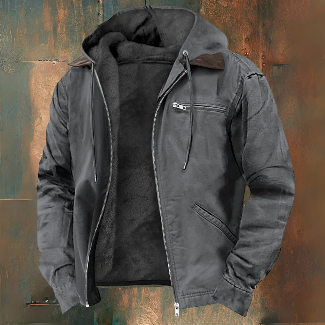 Men's Fleece-Lined Hooded Winter Jacket – view 3