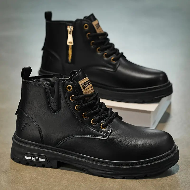 Men's Rugged Lace-Up Ankle Boots, Traction Sole - view 8