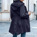 Women's Longline Outdoor Jacket, Zip Front – detail
