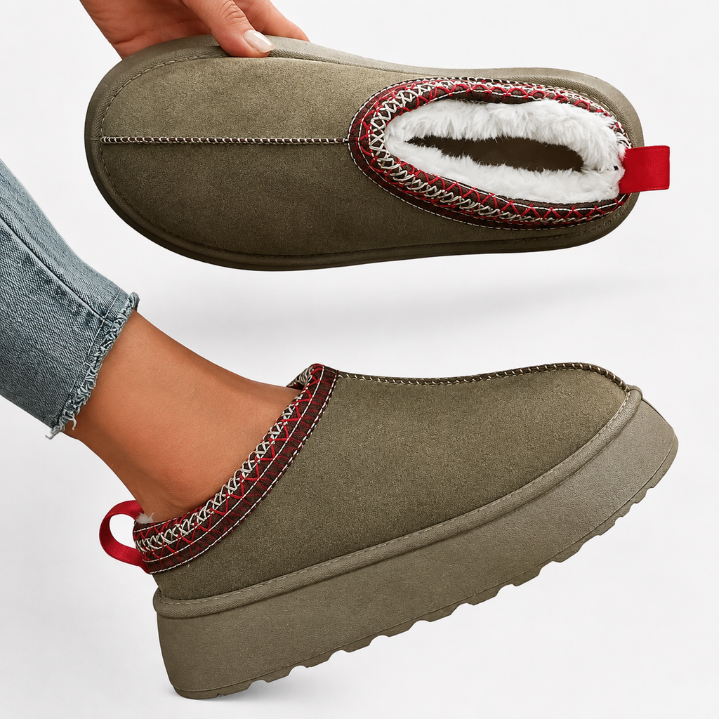 Women's Faux-Fur Slippers, Closed-Toe Slip-On – view 2