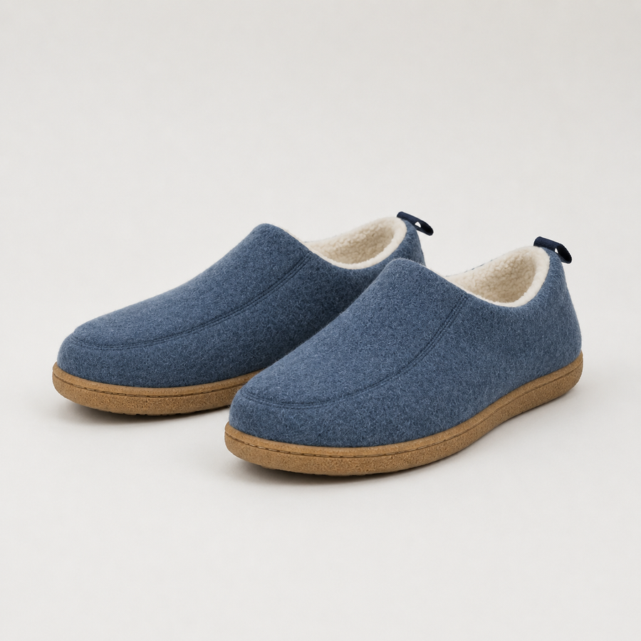 Unisex Fleece-Lined Slippers, Supportive Slip-On