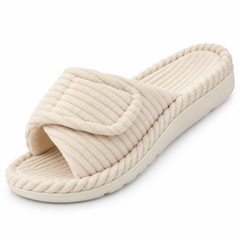 Women's Corduroy Open-Toe Cushioned House Slippers – view 3