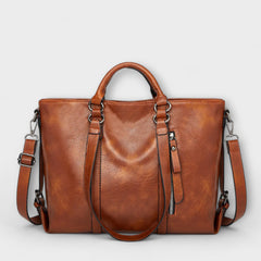 Women's Professional Work Tote Bag with Structured Dual-Handle Design