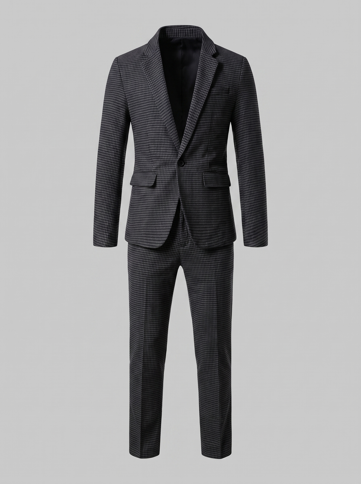 Men's tailored checked suit