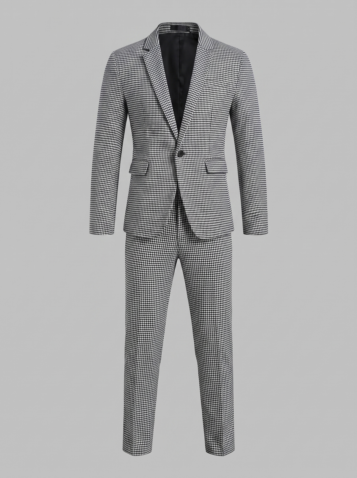 Men's tailored checked suit