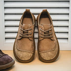 Men's Faux Suede Lace-Up Derby Shoes