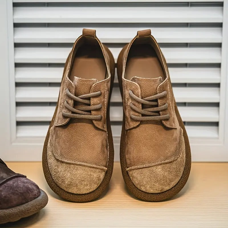 Men's Faux Suede Lace-Up Derby Shoes