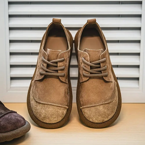 Men's Faux Suede Lace-Up Derby Shoes