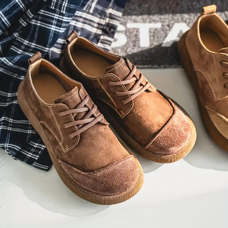 Men's Faux Suede Lace-Up Derby Shoes – view 12