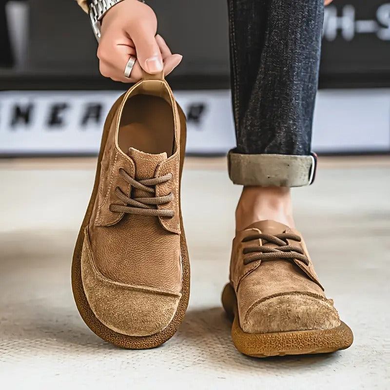 Men's Faux Suede Lace-Up Derby Shoes – view 4