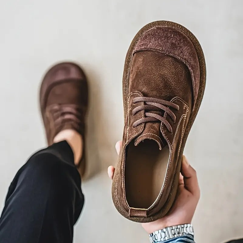 Men's Faux Suede Lace-Up Derby Shoes – view 8