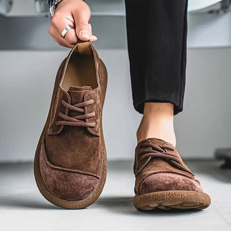 Men's Faux Suede Lace-Up Derby Shoes – view 7