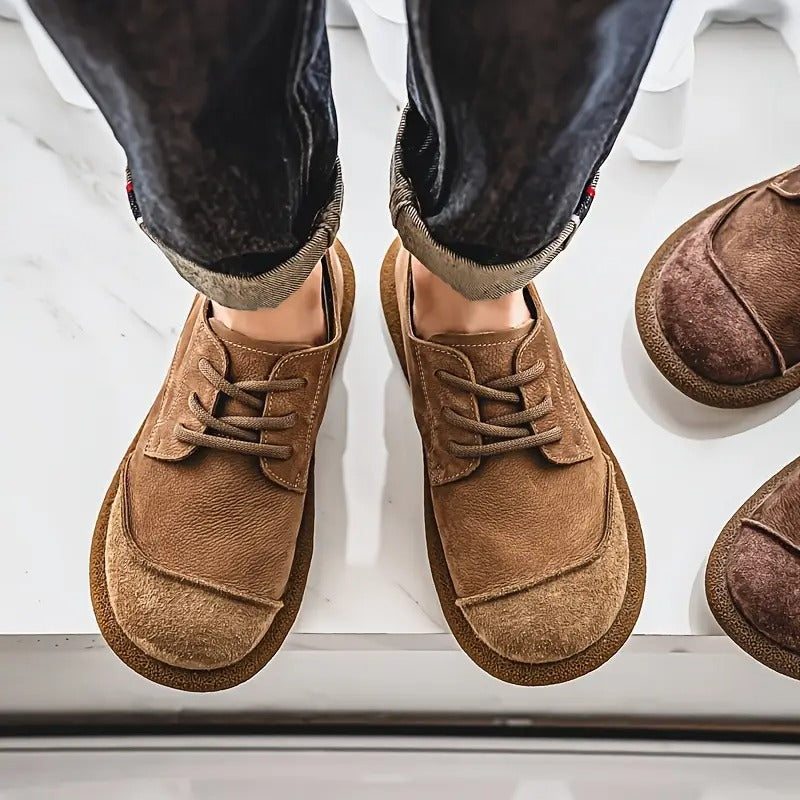 Men's Faux Suede Lace-Up Derby Shoes – view 5