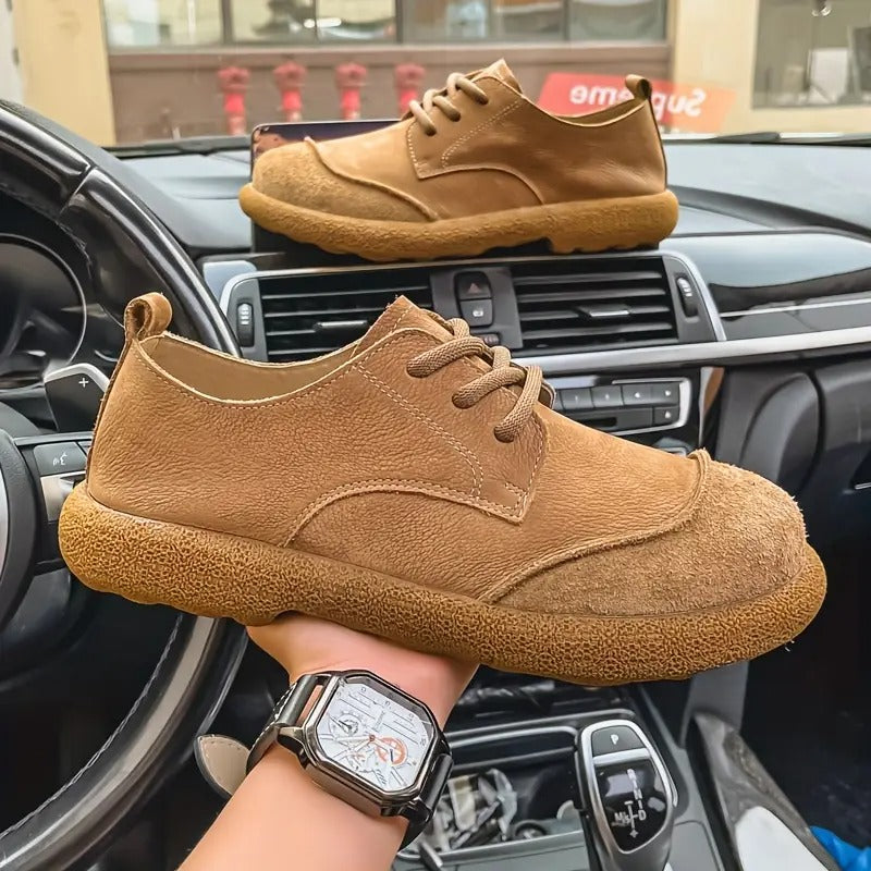 Men's Faux Suede Lace-Up Derby Shoes – view 3