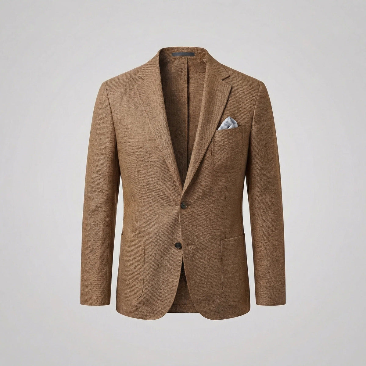 Brown men's linen blazer