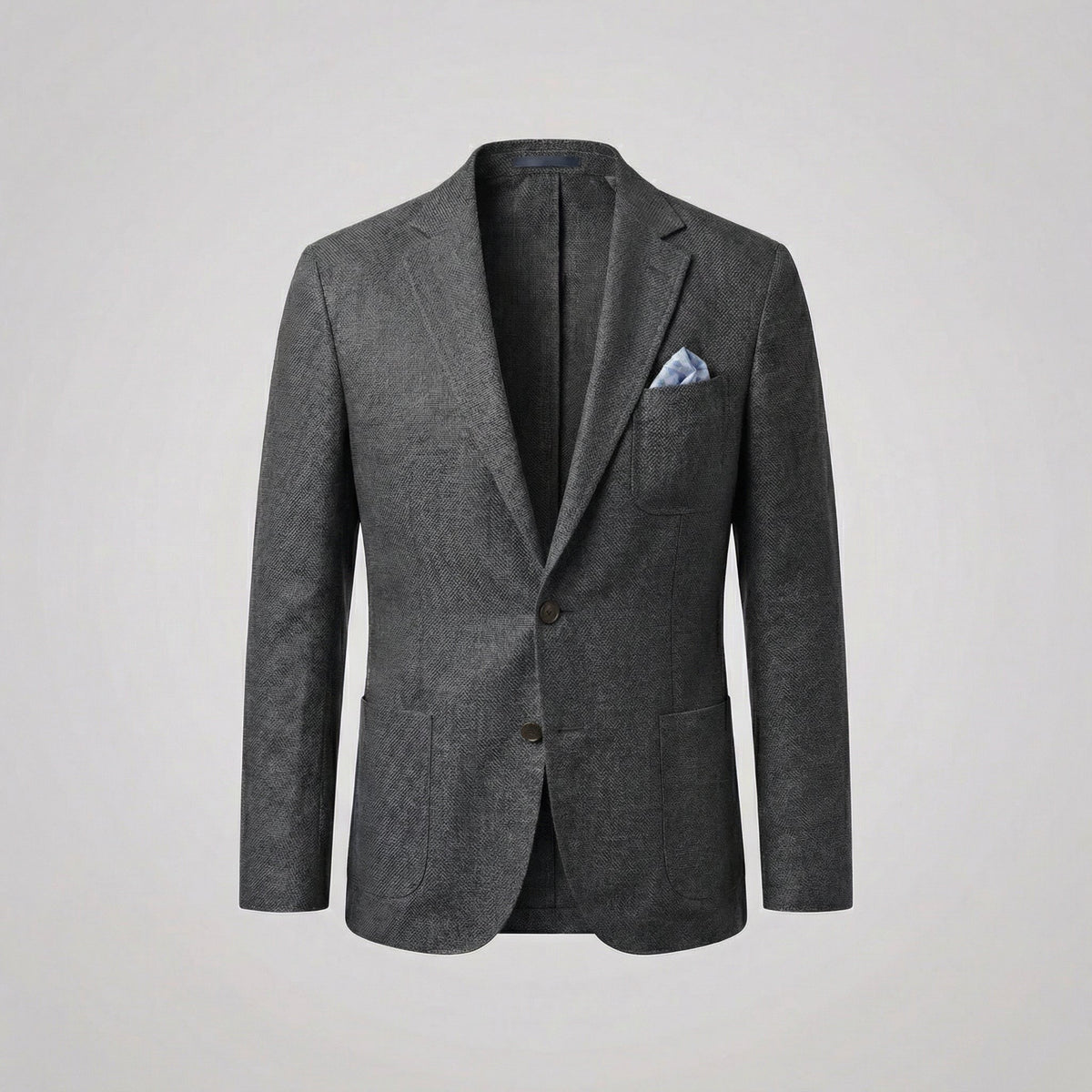 Dark grey men's linen blazer
