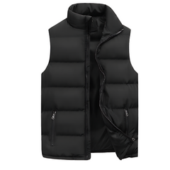 Quilted gilet showing quilting detail and zipped side pocket