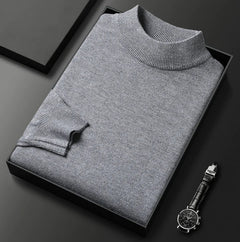 Men's Turtleneck Sweater in Grey