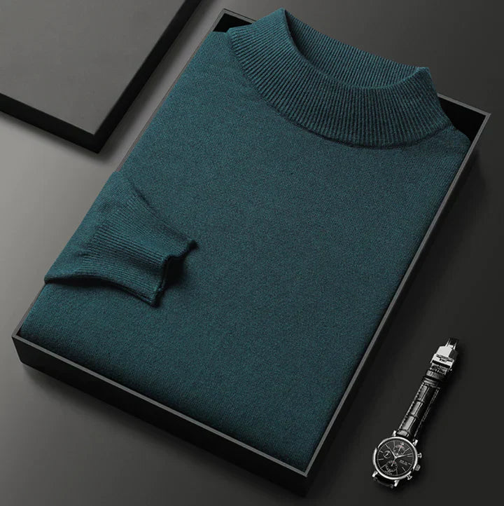 Men's Turtleneck Sweater in Green