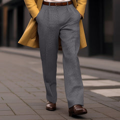 Men's Tailored Straight-Leg Trousers
