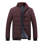 Men's Quilted Padded Jacket, Stand Collar – view 2