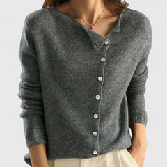 Women's button-down cardigan in grey